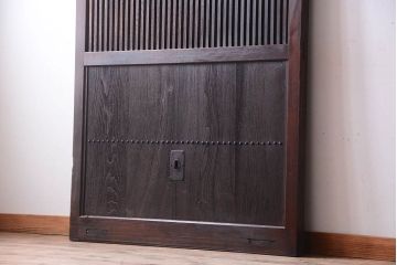 明治大正期　古民具・骨董　すりガラス入り!アンティーク蔵戸(玄関戸)