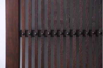 明治大正期　古民具・骨董　すりガラス入り!アンティーク蔵戸(玄関戸)