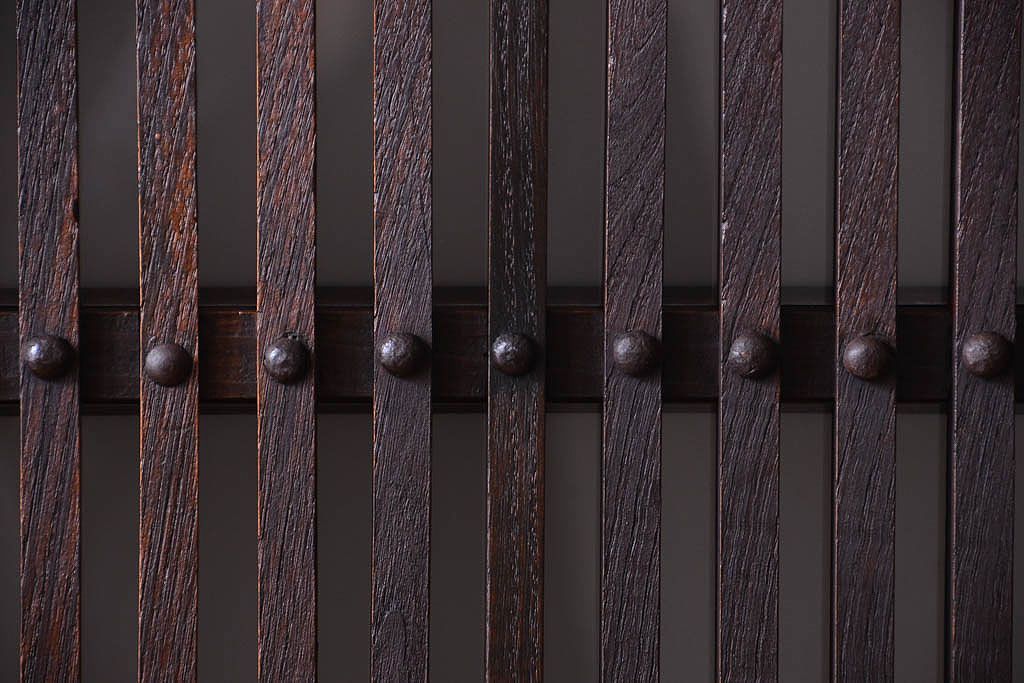 明治大正期　古民具・骨董　すりガラス入り!アンティーク蔵戸(玄関戸)