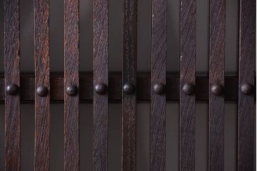 明治大正期　古民具・骨董　すりガラス入り!アンティーク蔵戸(玄関戸)