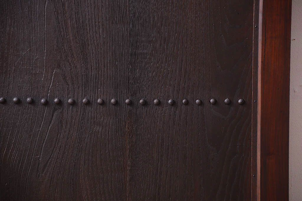 明治大正期　古民具・骨董　すりガラス入り!アンティーク蔵戸(玄関戸)