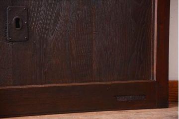 明治大正期　古民具・骨董　すりガラス入り!アンティーク蔵戸(玄関戸)