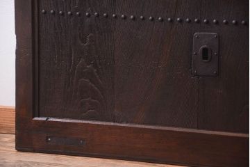 明治大正期　古民具・骨董　すりガラス入り!アンティーク蔵戸(玄関戸)