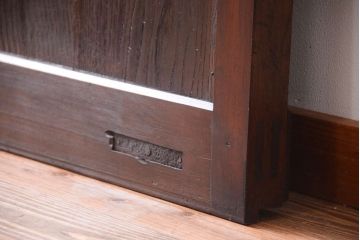 明治大正期　古民具・骨董　すりガラス入り!アンティーク蔵戸(玄関戸)