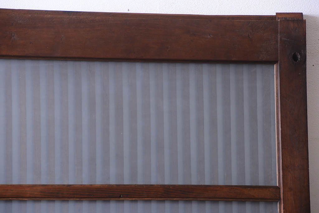 明治大正期　古民具・骨董　すりガラス入り!アンティーク蔵戸(玄関戸)