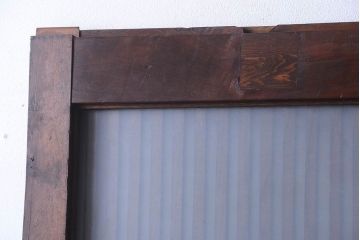 明治大正期　古民具・骨董　すりガラス入り!アンティーク蔵戸(玄関戸)