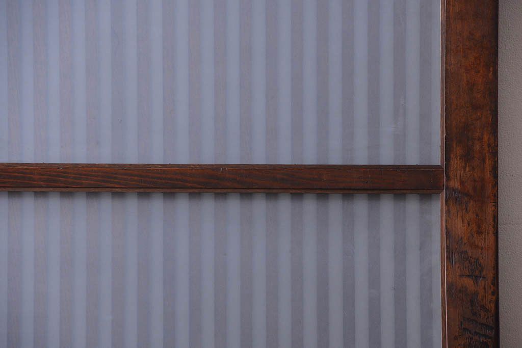 明治大正期　古民具・骨董　すりガラス入り!アンティーク蔵戸(玄関戸)