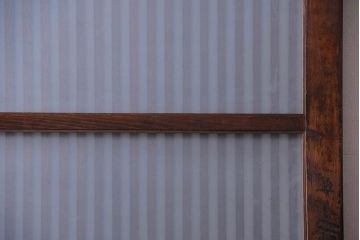 明治大正期　古民具・骨董　すりガラス入り!アンティーク蔵戸(玄関戸)