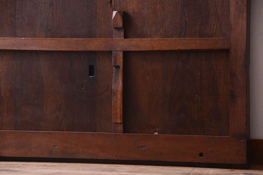 明治大正期　古民具・骨董　すりガラス入り!アンティーク蔵戸(玄関戸)