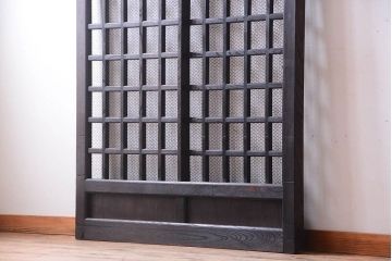 総欅製!明治大正期の古いくぐり戸(蔵戸・格子戸、玄関戸)