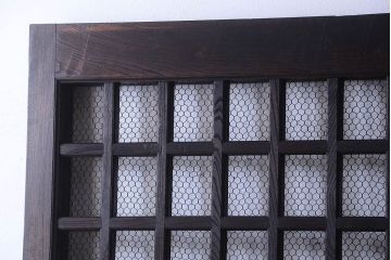 総欅製!明治大正期の古いくぐり戸(蔵戸・格子戸、玄関戸)