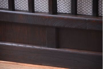 総欅製!明治大正期の古いくぐり戸(蔵戸・格子戸、玄関戸)