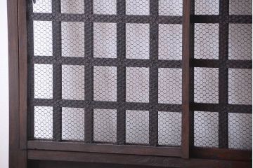 総欅製!明治大正期の古いくぐり戸(蔵戸・格子戸、玄関戸)