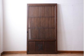 総欅製!明治大正期の古い蔵戸(玄関戸)