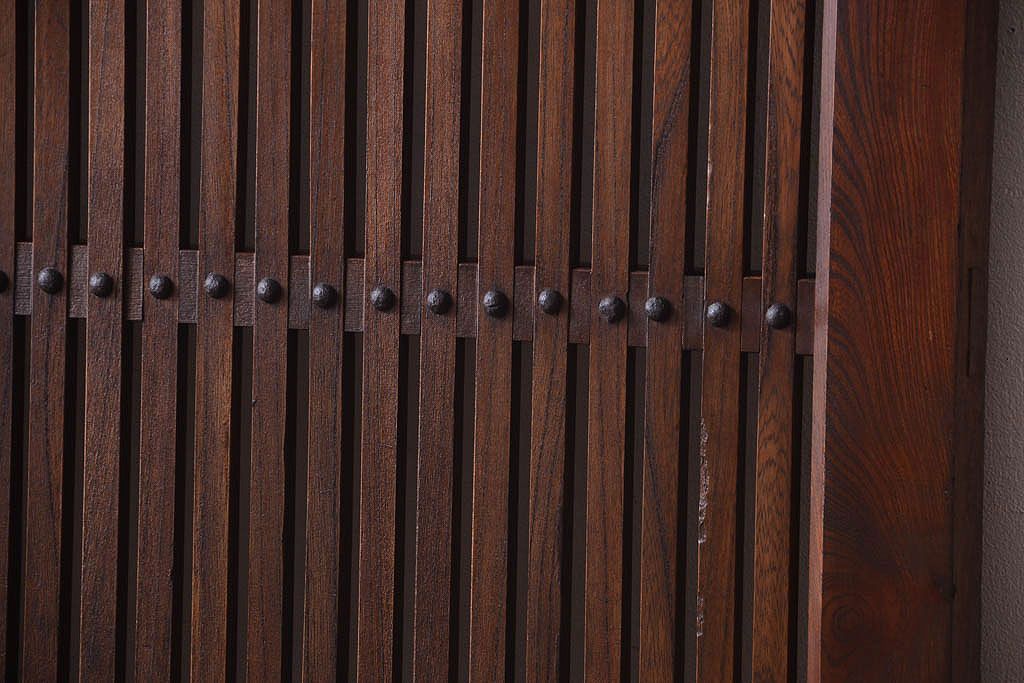 総欅製!明治大正期の古い蔵戸(玄関戸)