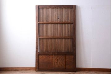 総欅製!明治大正期の古い蔵戸(玄関戸)