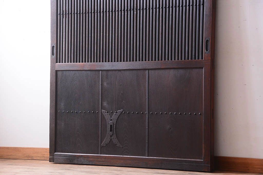 明治大正期　古民具・骨董　アンティーク蔵戸(玄関戸)