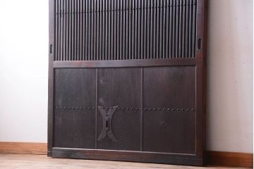 明治大正期　古民具・骨董　アンティーク蔵戸(玄関戸)