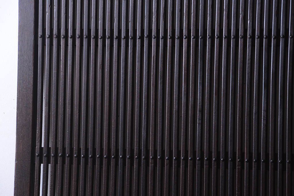 明治大正期　古民具・骨董　アンティーク蔵戸(玄関戸)