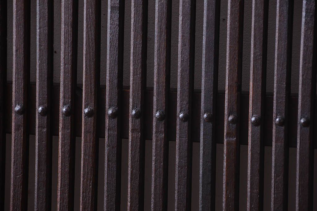 明治大正期　古民具・骨董　アンティーク蔵戸(玄関戸)