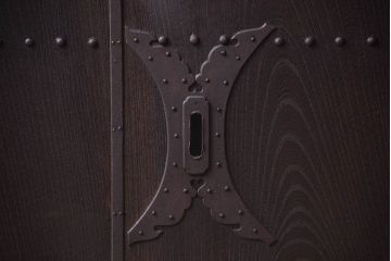 明治大正期　古民具・骨董　アンティーク蔵戸(玄関戸)