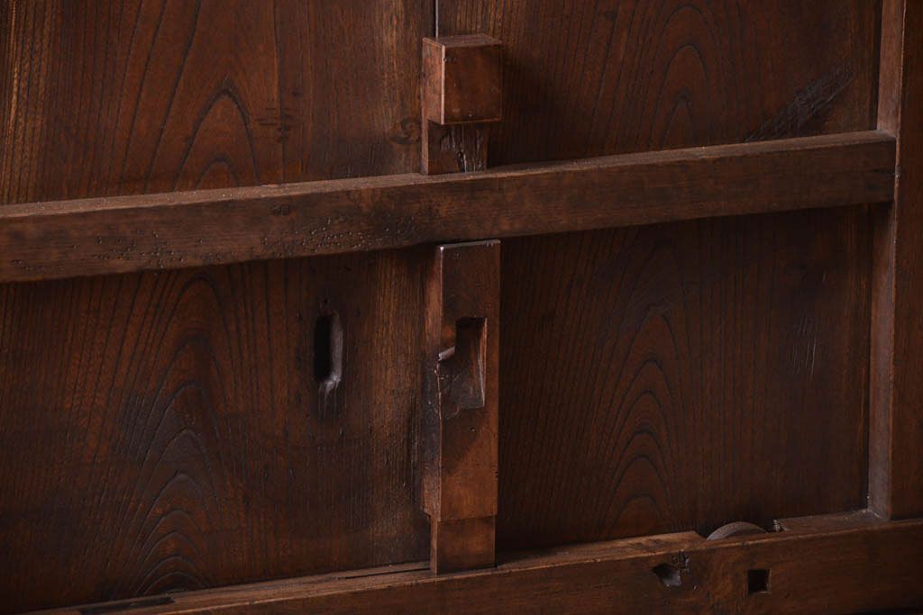 明治大正期　古民具・骨董　アンティーク蔵戸(玄関戸)