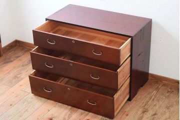 美品　前面栗材!シンプルなアンティーク衣装箪笥(チェスト)
