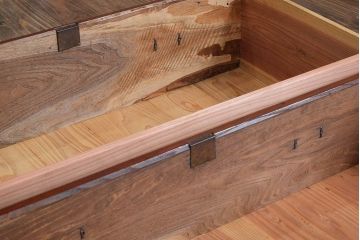 美品　前面栗材!シンプルなアンティーク衣装箪笥(チェスト)