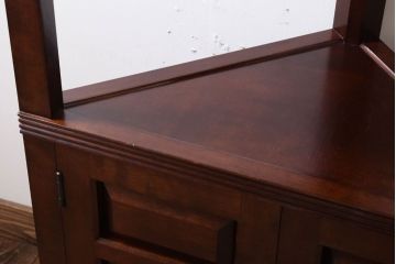 中古美品　松本民芸家具　隅棚I(定価約15万5千円)(1)