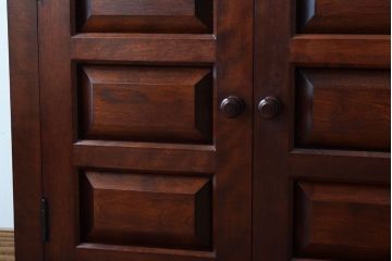 中古美品　松本民芸家具　隅棚I(定価約15万5千円)(1)