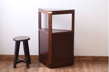 中古美品　松本民芸家具　隅棚I(定価約15万5千円)(1)