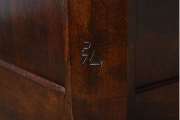 中古美品　松本民芸家具　隅棚I(定価約15万5千円)(1)