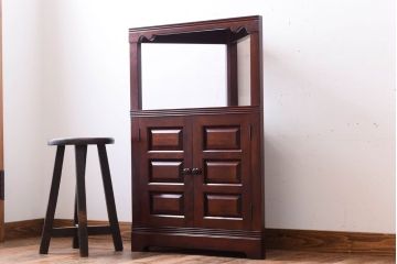 中古美品　松本民芸家具　隅棚I(定価約15万5千円)(2)
