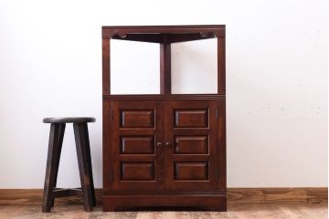 中古美品　松本民芸家具　隅棚I(定価約15万5千円)(2)