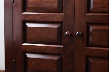 中古美品　松本民芸家具　隅棚I(定価約15万5千円)(2)