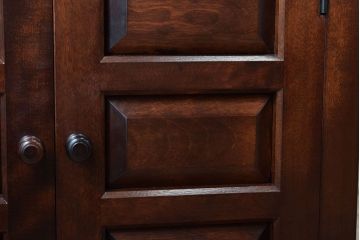 中古美品　松本民芸家具　隅棚I(定価約15万5千円)(2)