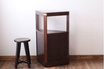 中古美品　松本民芸家具　隅棚I(定価約15万5千円)(2)