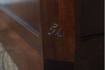 中古美品　松本民芸家具　隅棚I(定価約15万5千円)(2)