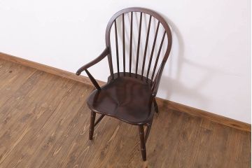 中古美品　松本民芸家具　#85型　リーチ型アームチェア(定価86000円)(1)