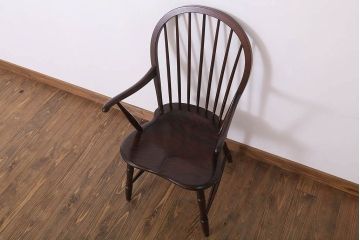 中古美品　松本民芸家具　#85型　リーチ型アームチェア(定価86000円)(2)