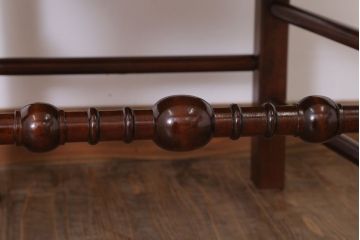中古美品　松本民芸家具　#48型　ラッシ座面　スピンドルアームチェア(定価約14万9千円)(椅子)(2)