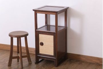 アンティーク雑貨　中古美品　松本民芸家具　A型電話台(定価約8万4千円)