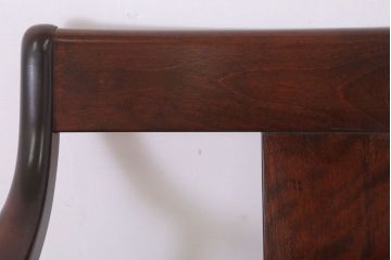 中古　松本民芸家具　77型　曲肘　ラッシ座面アームチェア(定価約18万円)(1)