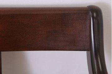 中古　松本民芸家具　77型　曲肘　ラッシ座面アームチェア(定価約18万円)(2)
