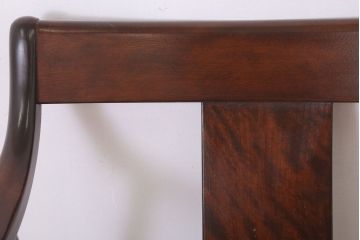 中古　松本民芸家具　77型　曲肘　ラッシ座面アームチェア(定価約18万円)(2)