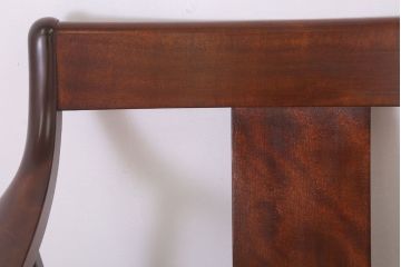 中古　松本民芸家具　77型　曲肘　ラッシ座面アームチェア(定価約18万円)(3)