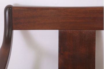 中古美品　松本民芸家具　77型　曲肘　ラッシ座面アームチェア(定価約18万円)(1)