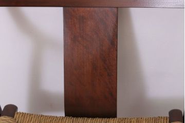中古美品　松本民芸家具　77型　曲肘　ラッシ座面アームチェア(定価約18万円)(2)