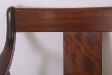 中古美品　松本民芸家具　77型　曲肘　ラッシ座面アームチェア(定価約18万円)(3)