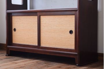 中古　松本民芸家具　上質な221型クズ布茶タンス?(定価約21万8千円)